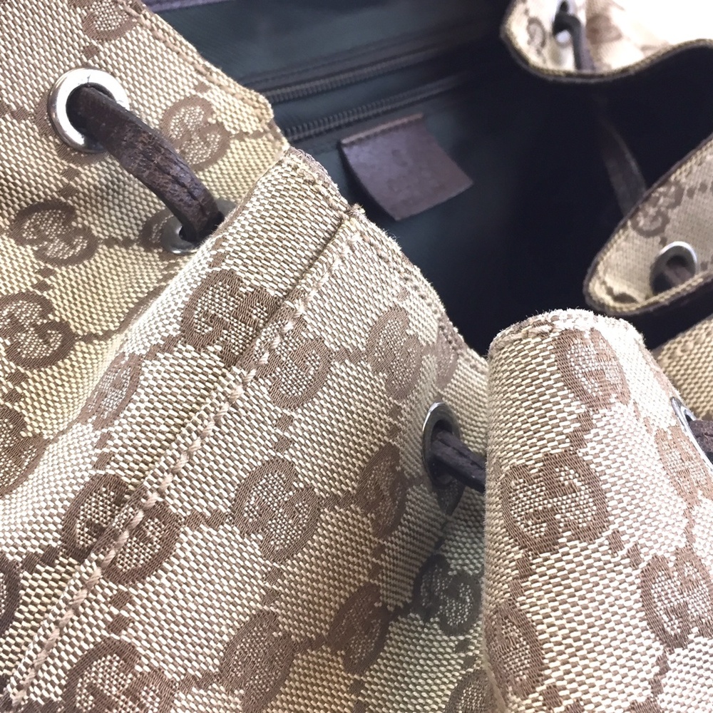 Jackie Gg Logo Guccissima Leather Backpack - Picture 15 of 15